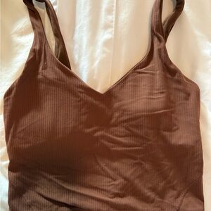 Lululemon Athletica Chocolate Ribbed Tank